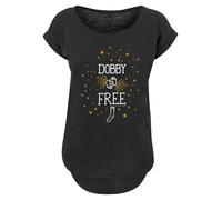 F4NT4STIC T-shirt 'Harry Potter Dobby Is Free' jaune d'or / noir / blanc, Taille XL