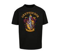 F4NT4STIC T-Shirt 'Harry Potter Gryffindor Crest' gris / orange / lie de vin / noir, Taille S