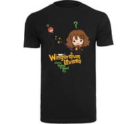 F4NT4STIC T-Shirt 'Harry Potter Hermione Granger Wingardium Leviosa Junior' crème / caramel / jaune d'or / noir, Taille 5XL