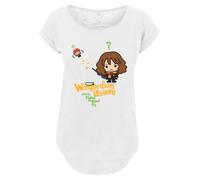 F4NT4STIC T-shirt 'Harry Potter Hermione Granger Wingardium Leviosa Junior' marron / jaune / bordeaux / blanc, Taille XL