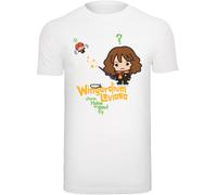 F4NT4STIC T-Shirt 'Harry Potter Hermione Granger Wingardium Leviosa Junior' marron / jaune / vert clair / blanc, Taille XL