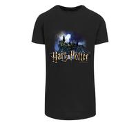 F4NT4STIC T-Shirt 'Harry Potter Hogwarts Castle Schule' bleu / jaune d'or / noir / blanc, Taille M