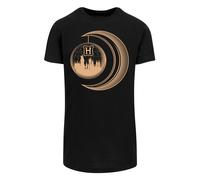 F4NT4STIC T-Shirt 'Harry Potter Hogwarts Moon' noisette / noir, Taille XL