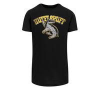 F4NT4STIC T-Shirt 'Harry Potter Hufflepuff Sport Emblem' jaune / gris / noir, Taille XXL
