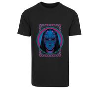 F4NT4STIC T-Shirt 'Harry Potter Neon Death Eater Mask' turquoise / bleu néon / rose néon / noir, Taille 4XL