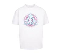 F4NT4STIC T-Shirt 'Harry Potter Neon Deathly' bleu / violet / blanc, Taille 5XL