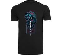 F4NT4STIC T-Shirt 'Harry Potter Neon Nagini' aqua / violet rouge / noir / blanc, Taille L