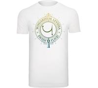 F4NT4STIC T-Shirt 'Harry Potter Wingardium Leviosa Spells Charms' bleu roi / miel / olive / blanc, Taille XS