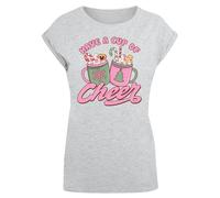 F4NT4STIC T-shirt 'Have a Cup of Cheer Christmas Holiday' gris / mélange de couleurs, Taille XXXL