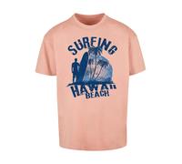 F4NT4STIC T-Shirt 'Hawaii Surf Beach Summer' bleu / marine / orange pastel, Taille XL