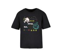 F4NT4STIC T-shirt 'Heroes of Childhood Die Biene Maja Eat Sleep Rave Repeat' mélange de couleurs / noir, Taille L