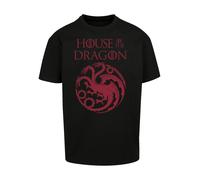 F4NT4STIC T-Shirt 'House Of The Dragon Targaryen Crest Logo' bourgogne / noir, Taille S
