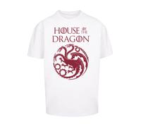 F4NT4STIC T-Shirt 'House Of The Dragon Targaryen' lie de vin / blanc, Taille 5XL