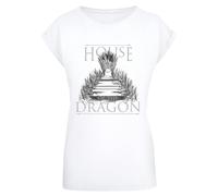 F4NT4STIC T-shirt 'House Of The Dragon Throne' greige / gris foncé / blanc, Taille L