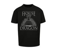 F4NT4STIC T-Shirt 'House Of The Dragon Throne' gris / noir, Taille XXL