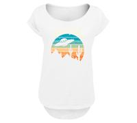 F4NT4STIC T-shirt 'I Believe UFO Alien Sonnenuntergang' mélange de couleurs / blanc, Taille 4XL