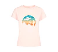 F4NT4STIC T-shirt 'I Believe UFO Alien Sonnenuntergang' mélange de couleurs / rose, Taille XS
