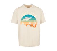 F4NT4STIC T-Shirt 'I Believe UFO Alien Sonnenuntergang' sable / bleu / orange, Taille 5XL