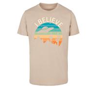 F4NT4STIC T-Shirt 'I Believe UFO Alien Sonnenuntergang' sable, Taille XXXL