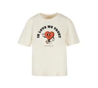 F4NT4STIC T-shirt 'In Love We Trust' sable / rouge / noir / blanc, Taille 4XL