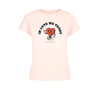 F4NT4STIC T-shirt 'In Love We Trust Valentinstag Streetwear' mélange de couleurs / rose clair, Taille XL