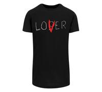 F4NT4STIC T-Shirt 'IT Film ES Stephen King Loser Lover' rouge / noir / blanc cassé, Taille S