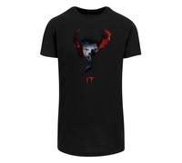 F4NT4STIC T-Shirt 'IT Film ES Stephen King Pennywise Quiet' bleu / rouge / noir / blanc cassé, Taille XXL