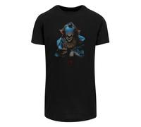 F4NT4STIC T-Shirt 'IT Pennywise Grin' azur / lie de vin / rouge pastel / noir, Taille XL