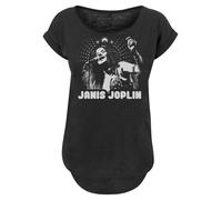 F4NT4STIC T-shirt 'Janis Joplin' gris clair / noir, Taille XXL