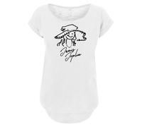 F4NT4STIC T-shirt 'Janis Joplin' noir / blanc, Taille 5XL