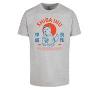 F4NT4STIC T-Shirt 'Japanischer Shiba Inu Hund' bleu / gris / rouge orangé, Taille 4XL