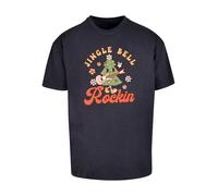 F4NT4STIC T-Shirt 'Jingle Bell Rockin Christmas' bleu foncé / mélange de couleurs, Taille 5XL