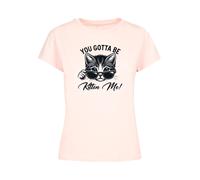 F4NT4STIC T-shirt 'Kätzchen You Gotta Be Kitten Me!' rose / noir / blanc, Taille XXL