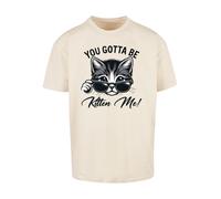 F4NT4STIC T-Shirt 'Kätzchen You Gotta Be Kitten Me!' sable / noir / blanc, Taille M