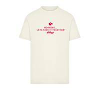 F4NT4STIC T-Shirt 'Kellogg's Breakfast Cereals Morning Lets Face It' sable / rouge, Taille M