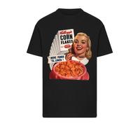 F4NT4STIC T-Shirt 'Kellogg's Corn Flakes Cereal 1950's' mélange de couleurs / noir, Taille L