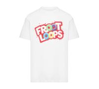 F4NT4STIC T-Shirt 'Kellogg's Froot Loops Breakfast Cereal Pop Art' bleu clair / jaune foncé / rouge / blanc, Taille XXL