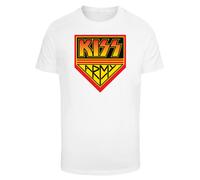 F4NT4STIC T-Shirt 'Kiss Army Logo' jaune clair / rouge / noir / blanc, Taille XXL