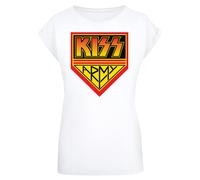 F4NT4STIC T-shirt 'Kiss Army Logo' orange foncé / rouge / blanc, Taille M