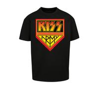 F4NT4STIC T-Shirt 'Kiss Army Logo' orange foncé / rouge sang / noir, Taille 5XL