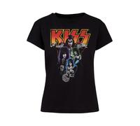 F4NT4STIC T-shirt 'Kiss Neon Band' gris / orange foncé / rouge foncé / noir, Taille S