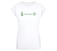 F4NT4STIC T-shirt 'Let It Snow' vert / blanc, Taille S