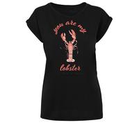 F4NT4STIC T-shirt 'Lobster Chest' corail / noir / blanc, Taille XXXL