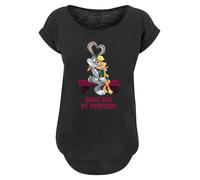 F4NT4STIC T-shirt 'Looney Tunes Bugs And Lola Valentine's Cuddle' gris / cyclamen / orange clair / noir, Taille XL