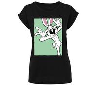F4NT4STIC T-shirt 'Looney Tunes Bugs Bunny Funny Face' vert clair / rose / noir / blanc cassé, Taille S