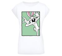 F4NT4STIC T-shirt 'Looney Tunes Bugs Bunny Funny Face' vert clair / rose / noir / blanc, Taille S