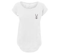F4NT4STIC T-shirt 'Looney Tunes Bugs Bunny' gris / rosé / noir / blanc, Taille 5XL