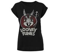 F4NT4STIC T-shirt 'Looney Tunes Bugs Bunny' gris / rouge / noir, Taille M