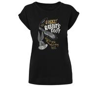 F4NT4STIC T-shirt 'Looney Tunes Bugs Bunny Rub Me The Wrong Way' beige / gris / noir / blanc, Taille XL