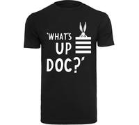 F4NT4STIC T-Shirt 'Looney Tunes Bugs Bunny What's Up Doc' noir / blanc, Taille XXL